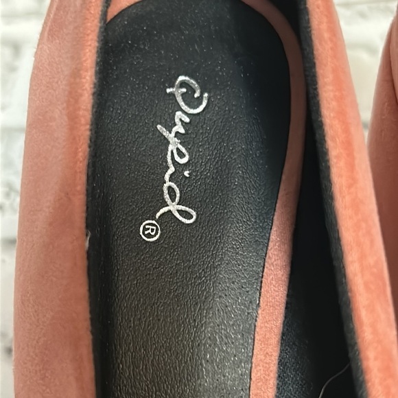 QUPID Dusty Rose, Suede, High Topline Block Point High Heels, Size 7, NWOT - Picture 6 of 10